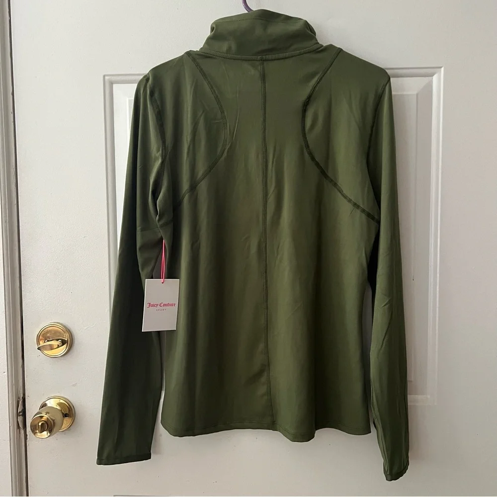 NWT Juicy Couture Women’s Logo Half Zip Run Top - Picture 4 of 7